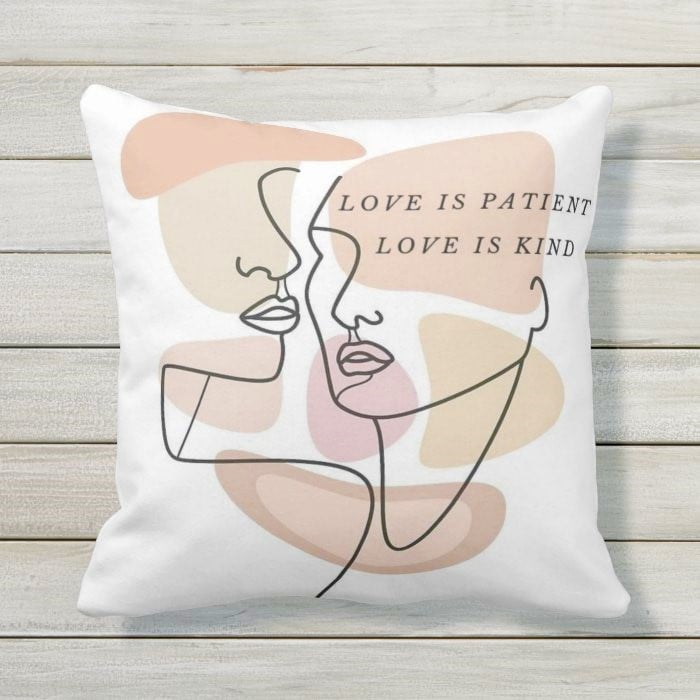 English Poetry | Valentines Day | 16 x 16 | Cotton Jute | Cushion Cover + Faux insert.