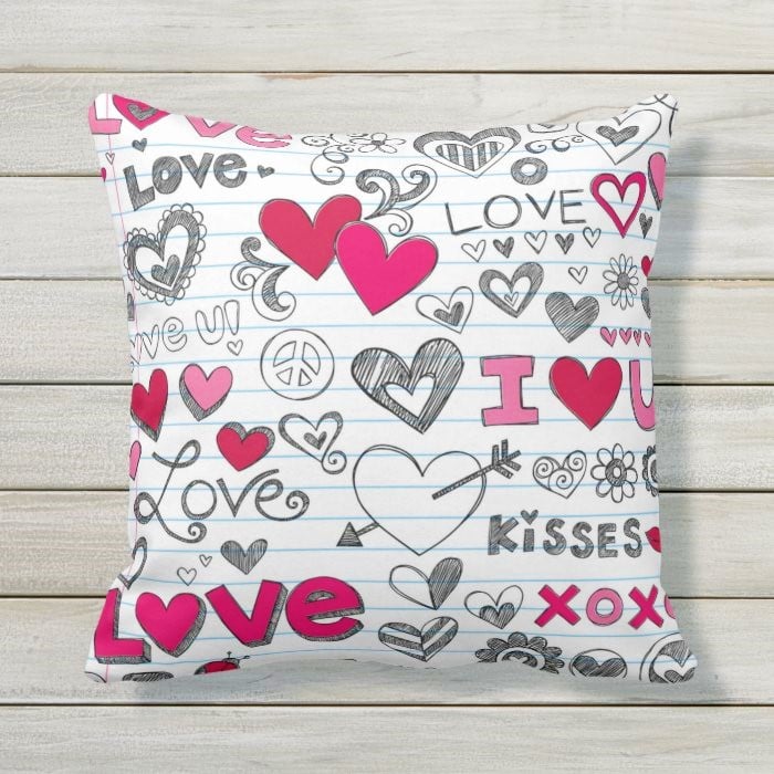 English | Valentines Day | 16 x 16 | Cotton Jute | Cushion Cover + Faux insert.