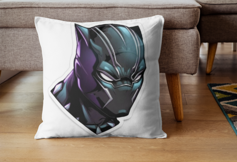 Black Panther | Superhero Cushion | Square | 16 x 16 | Marvel Heros