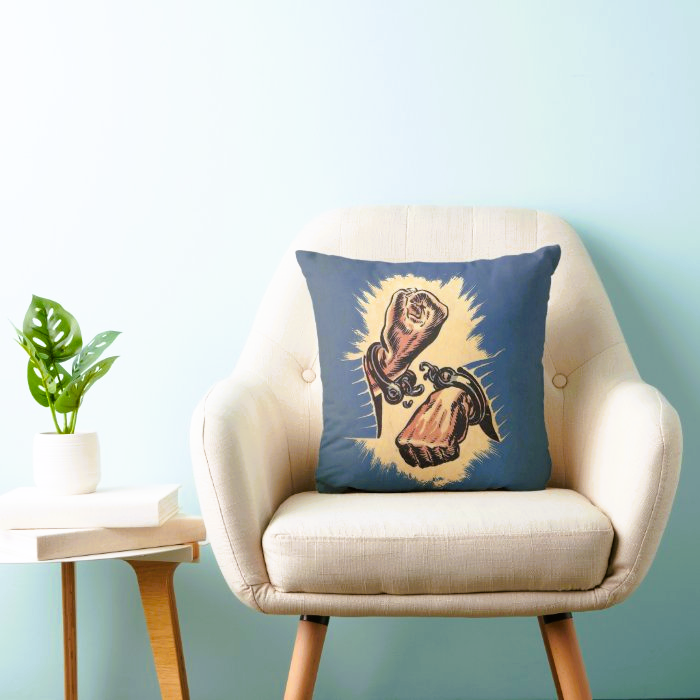 Break Free | Freedom | 18 x 18 | Dull Silk | Cushion Cover + Faux insert.